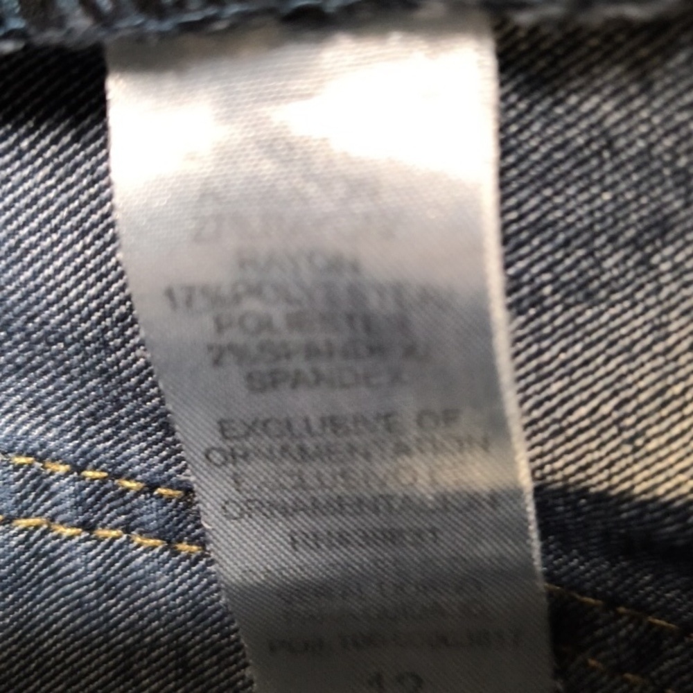 Stretch Jegging w/28.5" Democracy Absolution Size12 Jeans sac323 - Picture 6 of 6